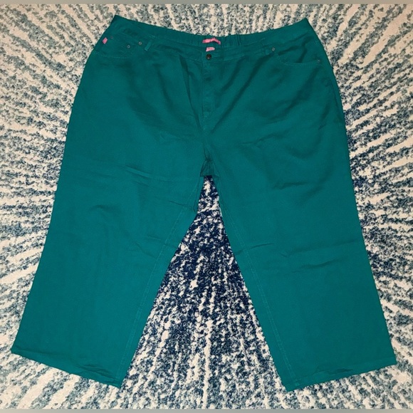 Woman Within Teal Natural Fit Pants (NWOT) - Picture 1 of 8